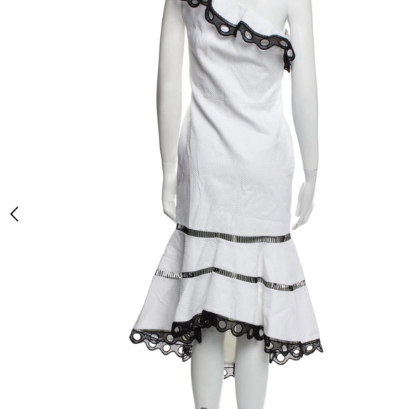 Alexis One-Shoulder Midi Length Dress Size: XS - Picture 3 of 3